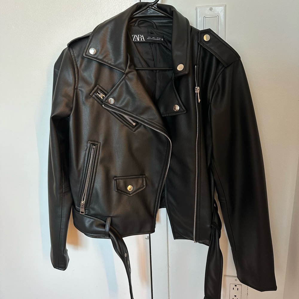 Zara Faux Leather Moto Jacket